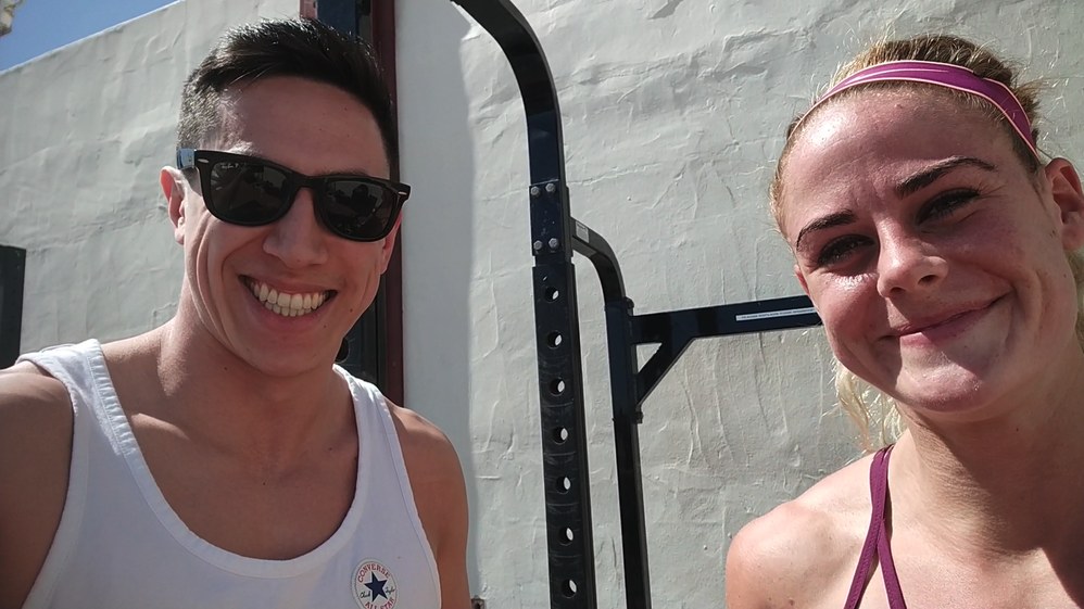 Sara Sigmundsdottir training at La Santa